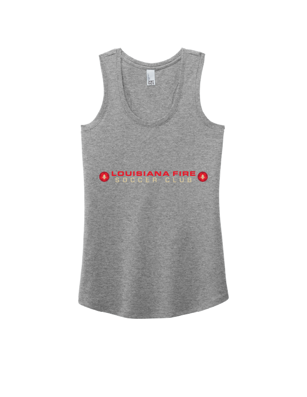 Louisiana Fire Stack Women's Racerback Tank Louisiana Fire Spiritwear Grey Frost Womens Small - Third Coast Soccer