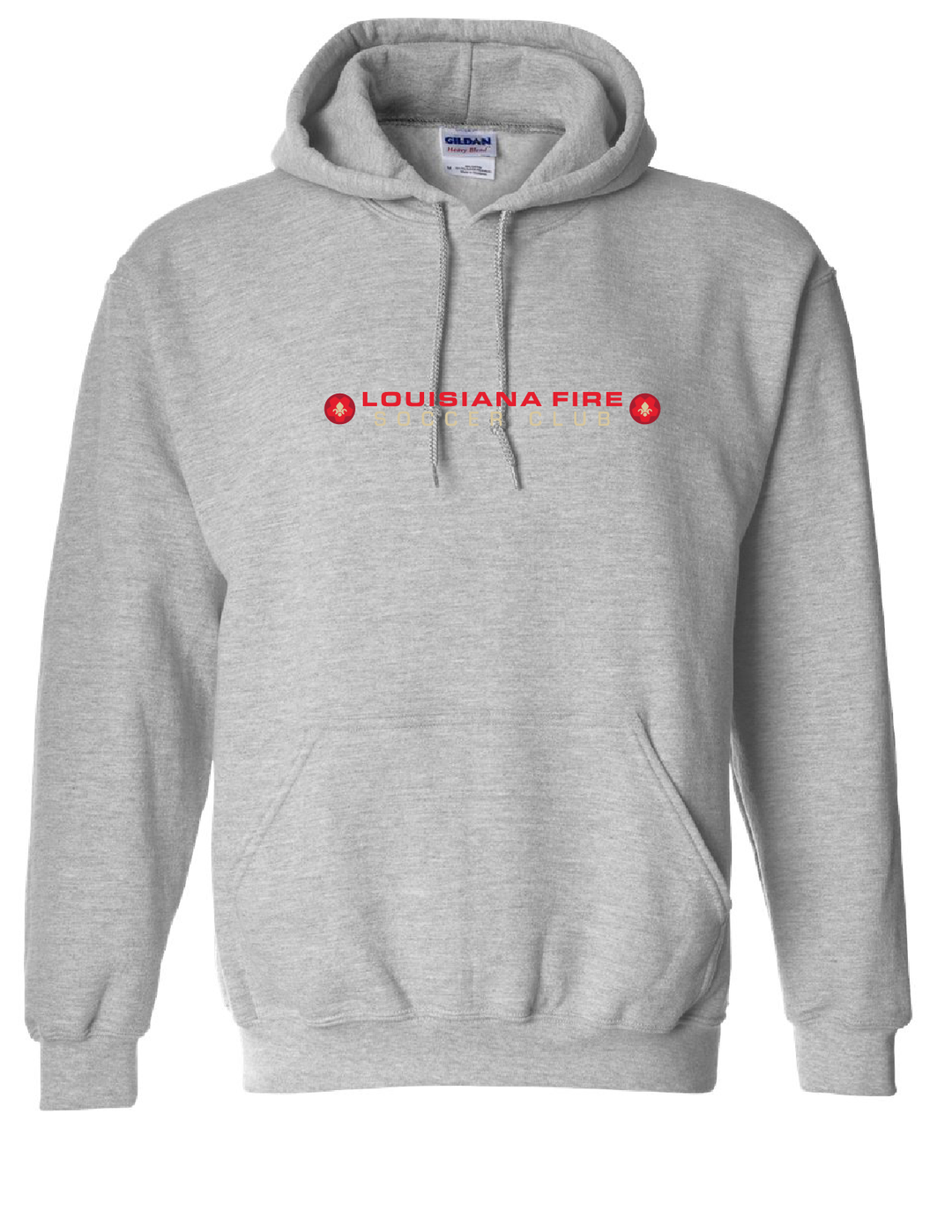 Louisiana Fire Stack Hooded Sweatshirt Louisiana Fire SC Spiritwear Sport Grey Youth Small - Third Coast Soccer