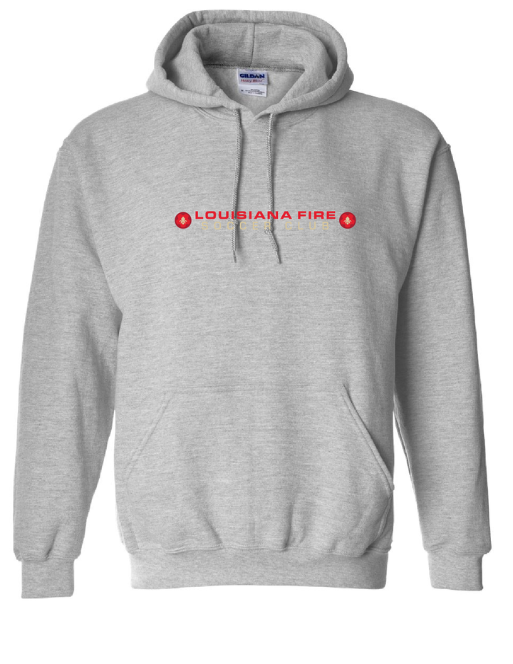Louisiana Fire Stack Hooded Sweatshirt Louisiana Fire SC Spiritwear Sport Grey Youth Small - Third Coast Soccer