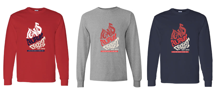 Louisiana Fire Latin LS Tee Louisiana Fire Spiritwear - Third Coast Soccer