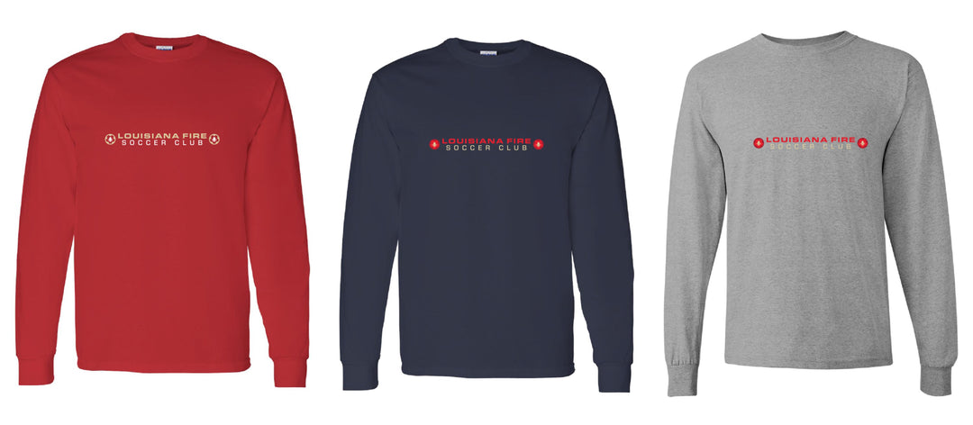 Louisiana Fire Stack LS Tee Louisiana Fire Spiritwear - Third Coast Soccer