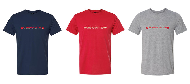 Louisiana Fire Stack Tee Louisiana Fire Spiritwear - Third Coast Soccer
