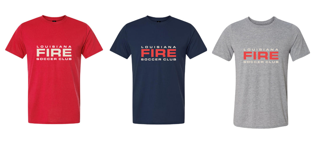 Louisiana Fire Wordmark Tee Louisiana Fire Spiritwear - Third Coast Soccer