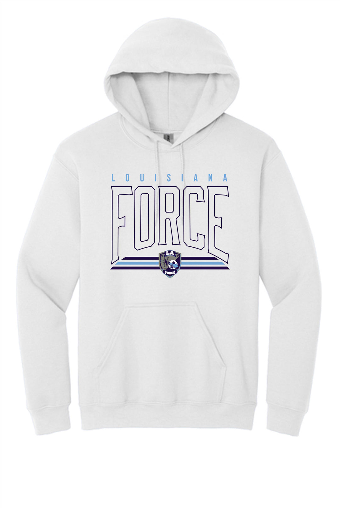 LA FORCE Letter Hooded Sweatshirt LA FORCE Spiritwear White Youth Small - Third Coast Soccer