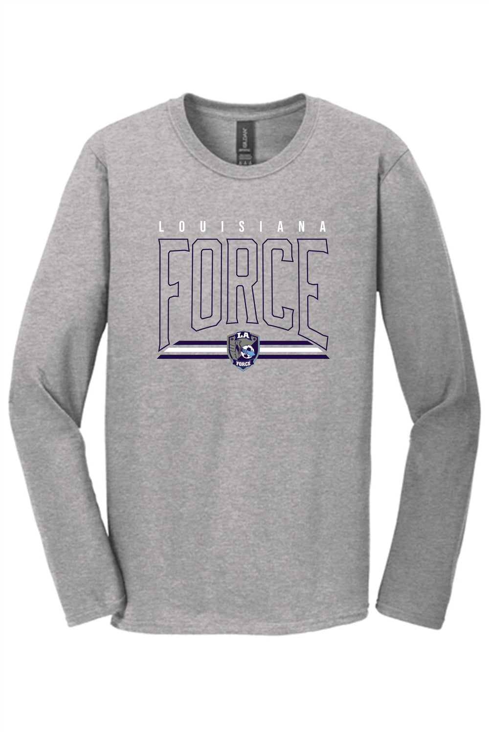 LA FORCE Letter LS T-Shirt LA FORCE Spiritwear Sport Grey Mens Small - Third Coast Soccer