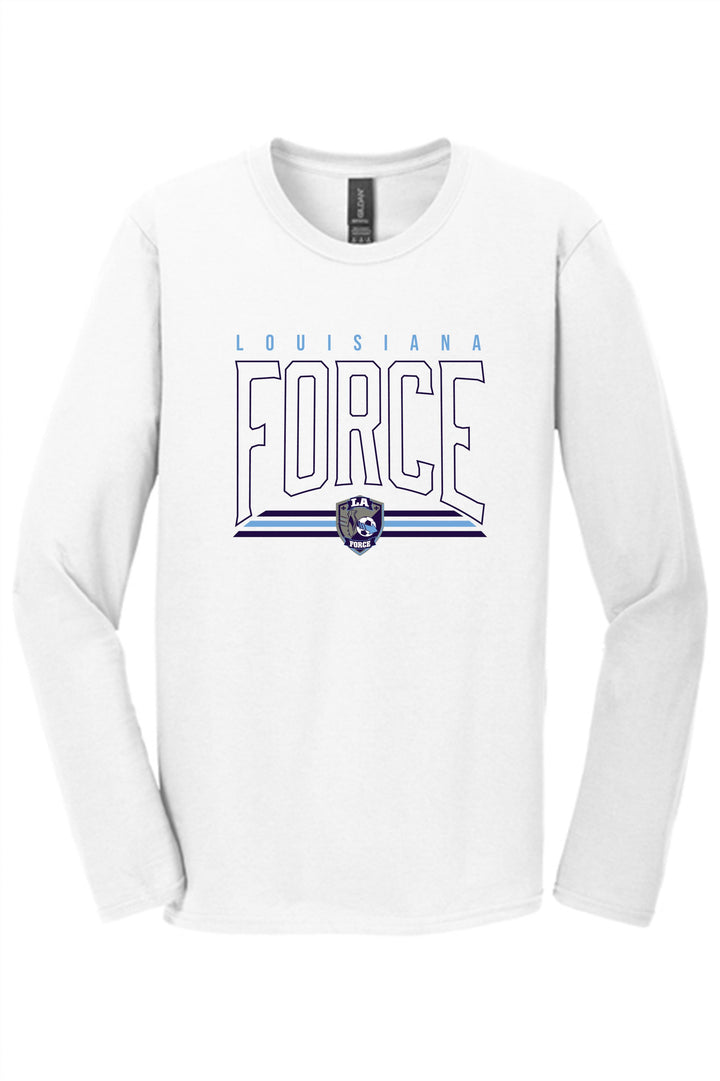 LA FORCE Letter LS T-Shirt LA FORCE Spiritwear White Mens Small - Third Coast Soccer