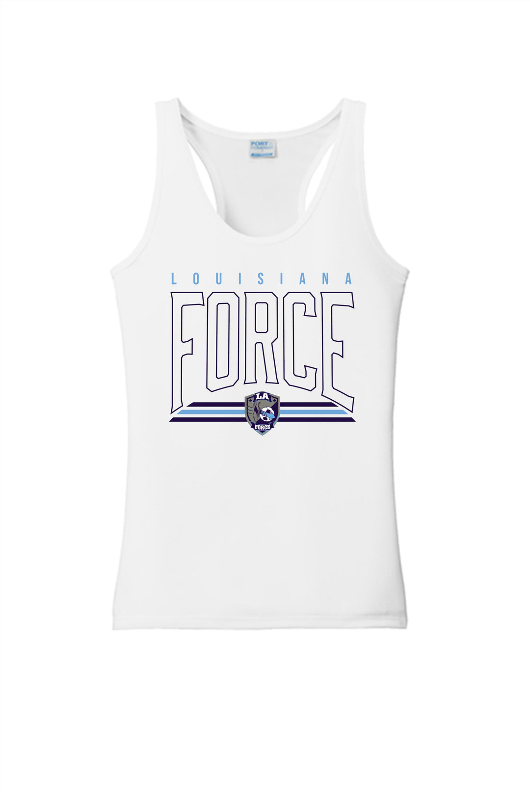 LA FORCE Ladies Letter Tank LA FORCE Spiritwear White Womens XSmall - Third Coast Soccer