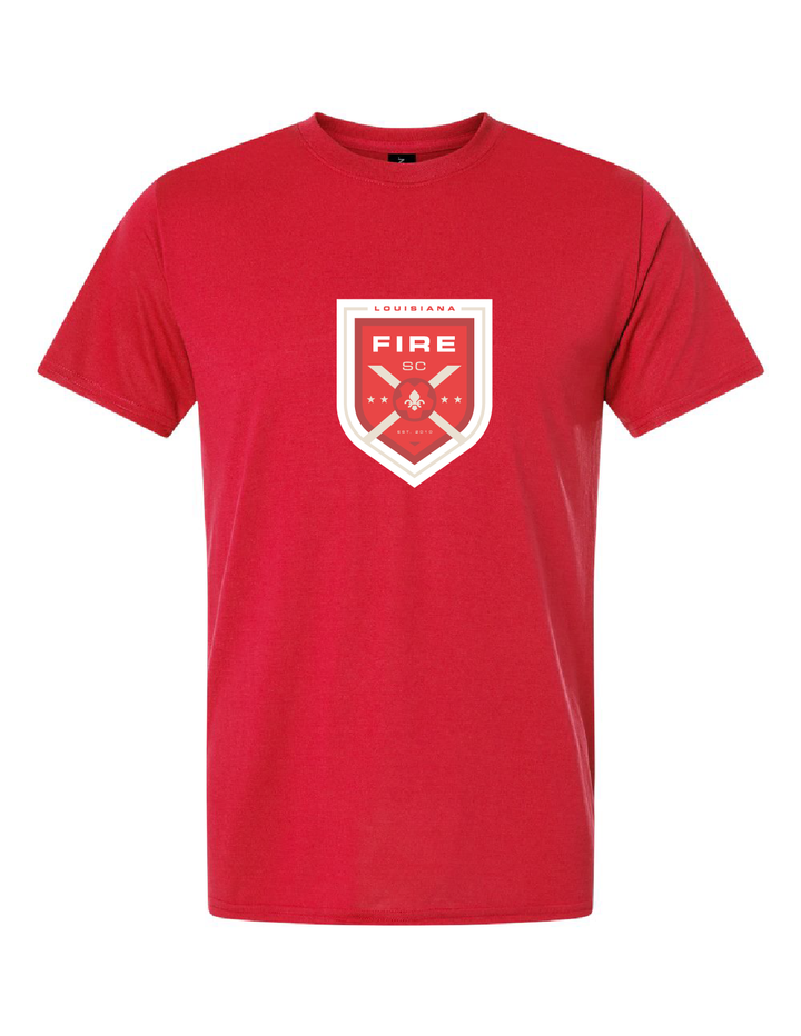 Louisiana Fire Big Tee Louisiana Fire Spiritwear Red Mens Small - Third Coast Soccer