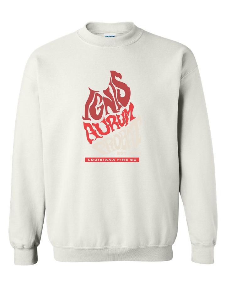 Louisiana Fire Latin Sweatshirt Louisiana Fire SC Spiritwear White Youth Small - Third Coast Soccer