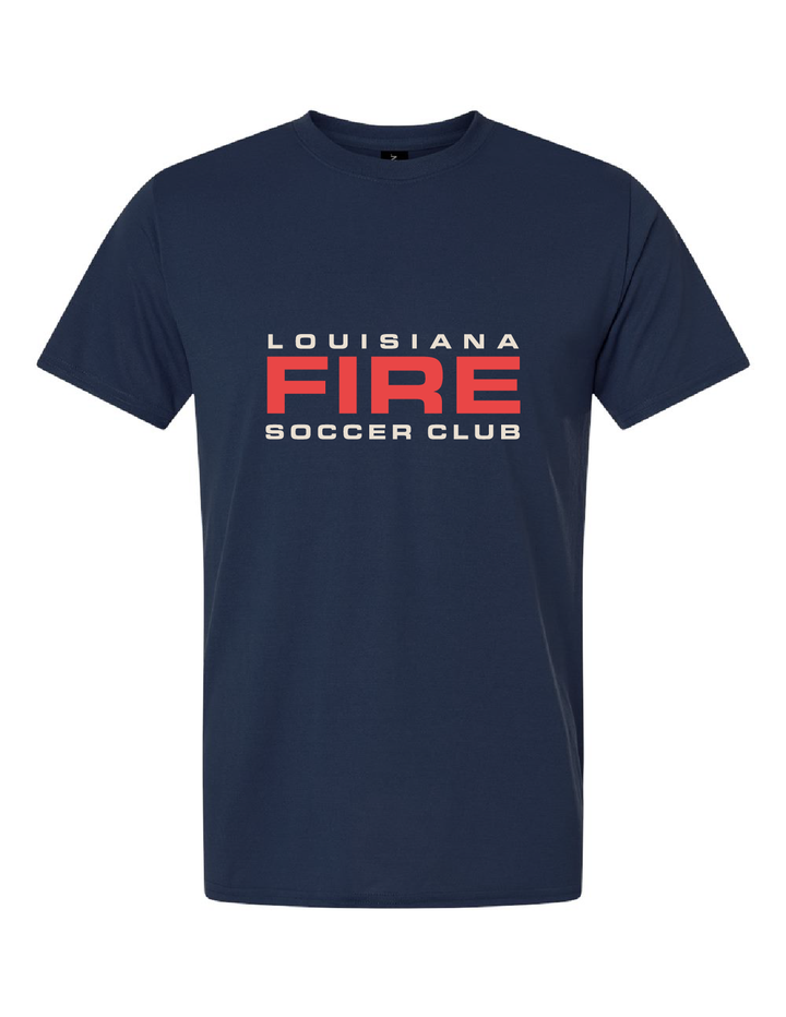 Louisiana Fire Wordmark Tee Louisiana Fire Spiritwear Navy Mens Small - Third Coast Soccer