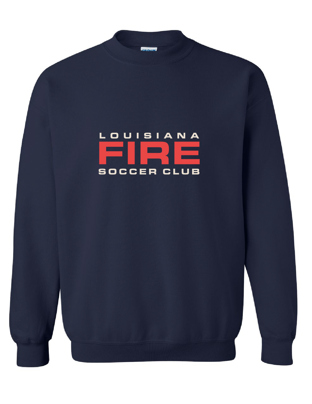 Louisiana Fire Wordmark Sweatshirt Louisiana Fire SC Spiritwear Navy Youth Small - Third Coast Soccer