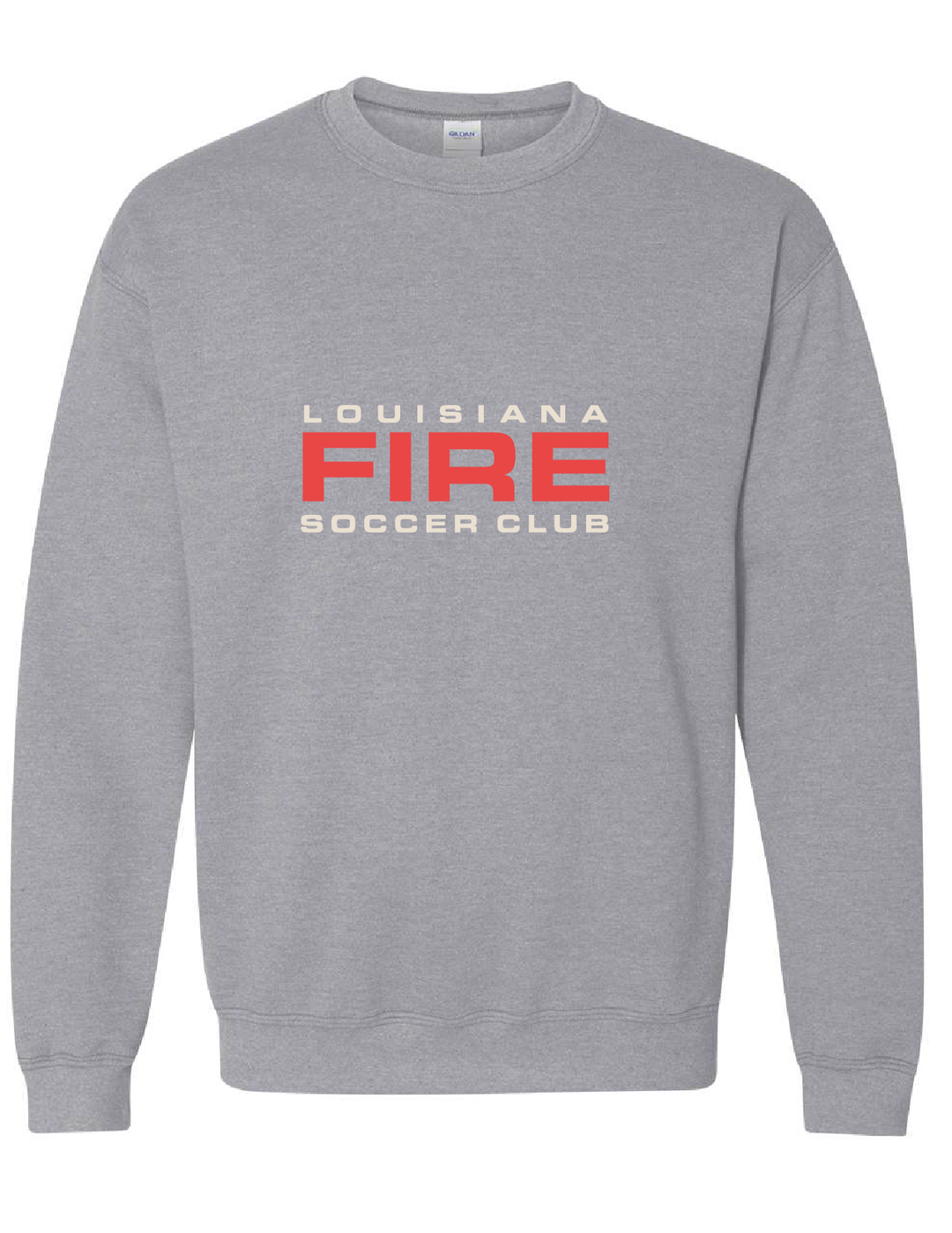Louisiana Fire Wordmark Sweatshirt Louisiana Fire SC Spiritwear Sport Grey Youth Small - Third Coast Soccer