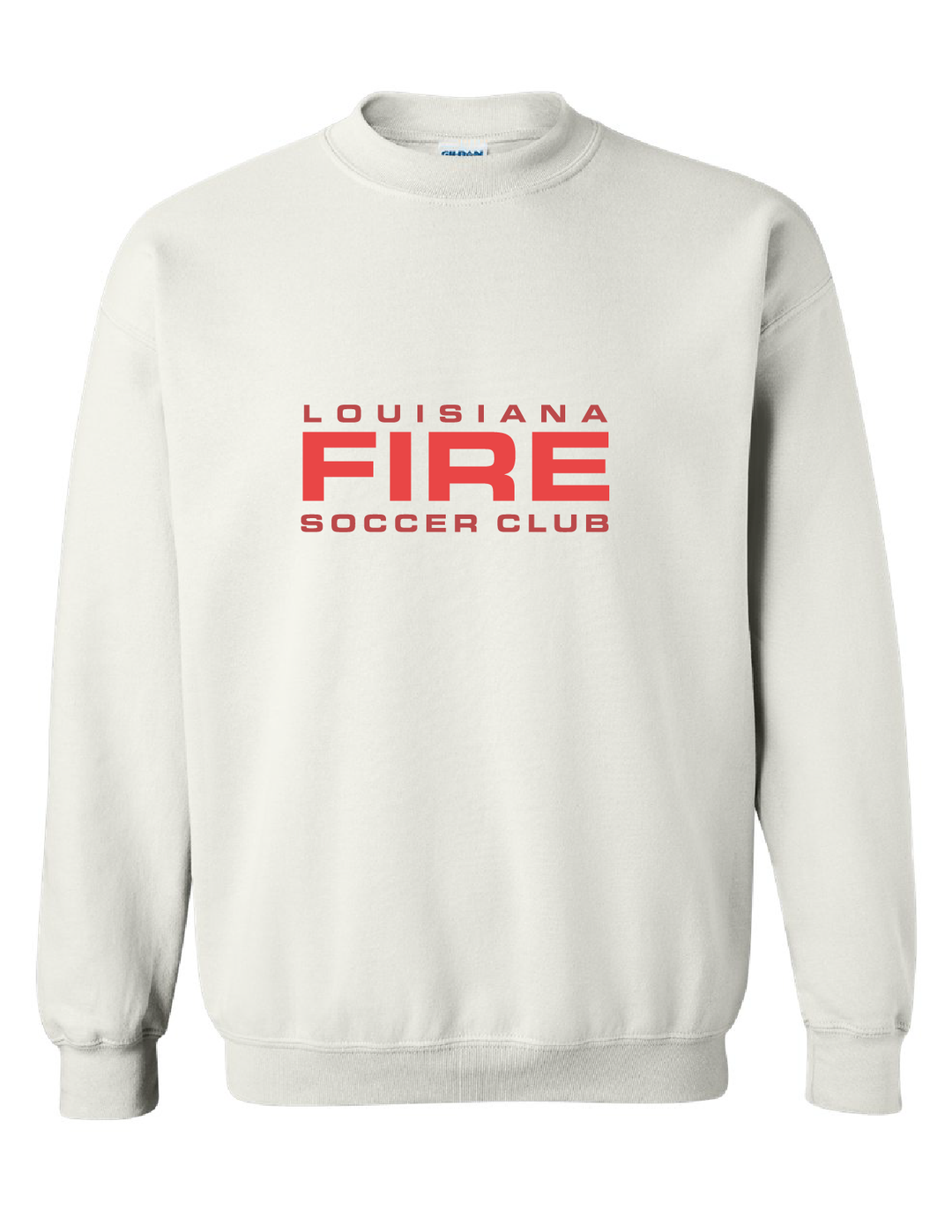 Louisiana Fire Wordmark Sweatshirt Louisiana Fire SC Spiritwear White Youth Small - Third Coast Soccer