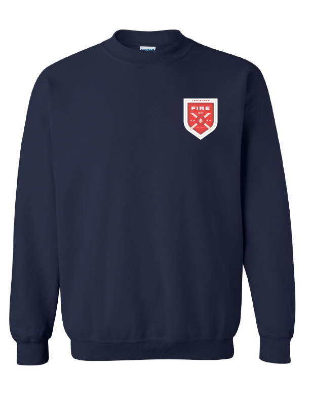 Louisiana Fire SC Sweatshirt Louisiana Fire SC Spiritwear Navy Youth Small - Third Coast Soccer