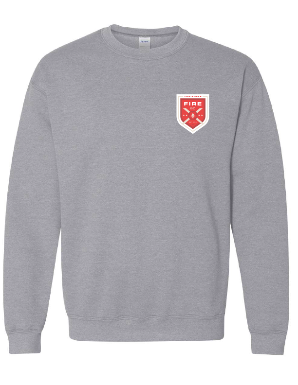 Louisiana Fire SC Sweatshirt Louisiana Fire SC Spiritwear Sport Grey Youth Small - Third Coast Soccer