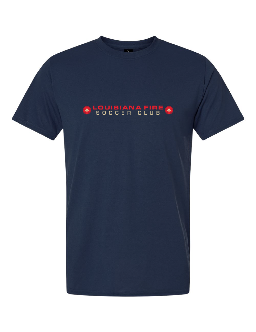 Louisiana Fire Stack Tee Louisiana Fire Spiritwear Navy Mens Small - Third Coast Soccer