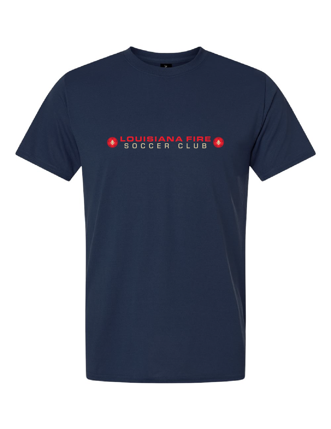 Louisiana Fire Stack Tee Louisiana Fire Spiritwear Navy Mens Small - Third Coast Soccer