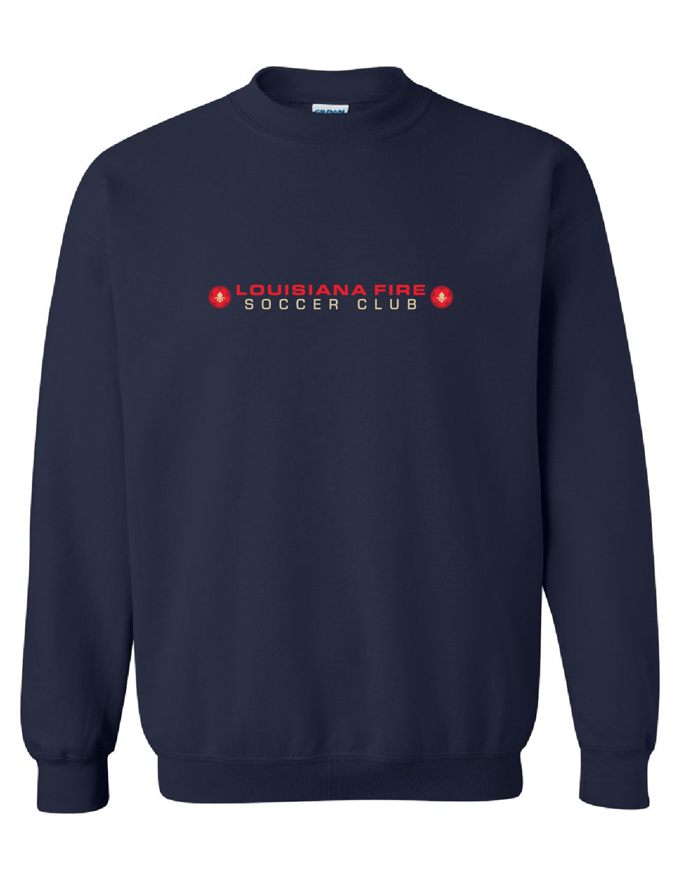 Louisiana Fire Stack Sweatshirt Louisiana Fire SC Spiritwear Navy Youth Small - Third Coast Soccer