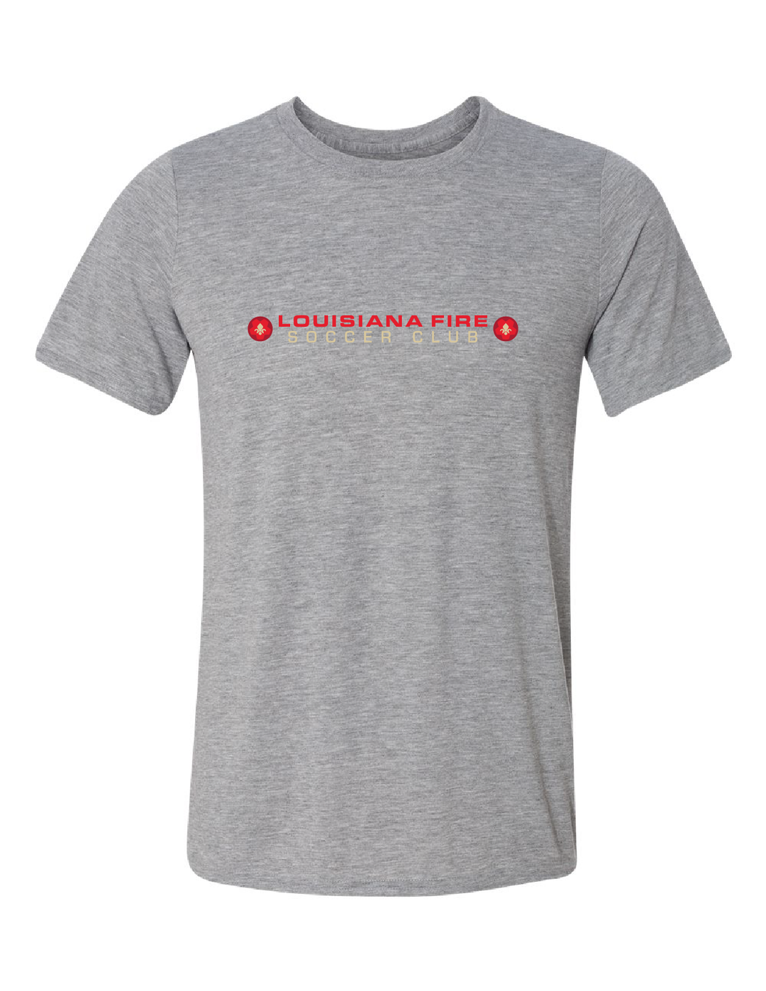 Louisiana Fire Stack Tee Louisiana Fire Spiritwear Sport Grey Mens Small - Third Coast Soccer