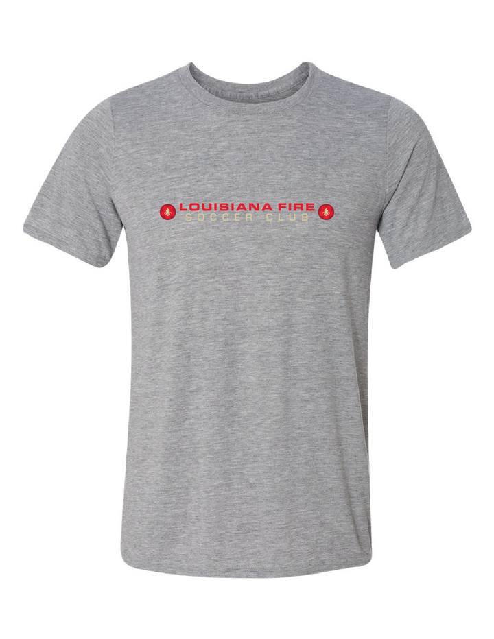Louisiana Fire Stack Tee Louisiana Fire Spiritwear Sport Grey Mens Small - Third Coast Soccer
