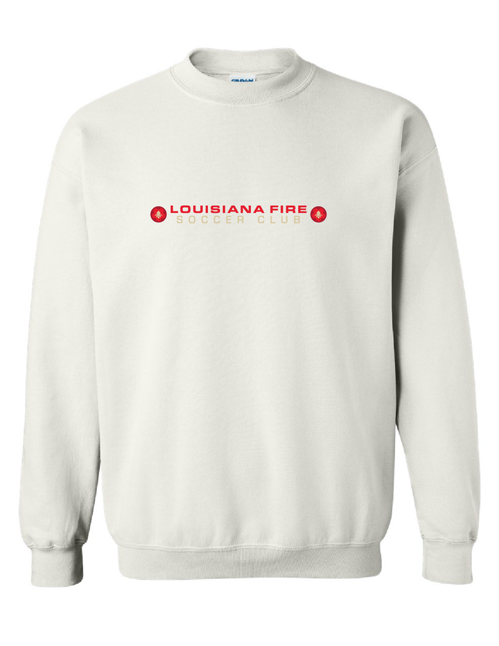 Louisiana Fire Stack Sweatshirt Louisiana Fire SC Spiritwear White Youth Small - Third Coast Soccer