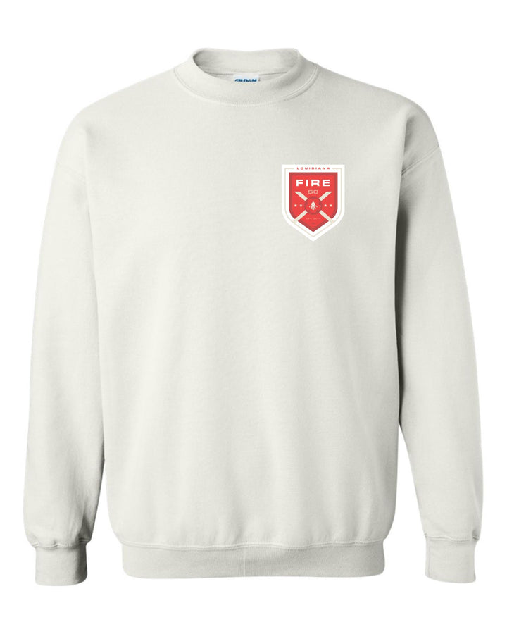 Louisiana Fire SC Sweatshirt Louisiana Fire SC Spiritwear White Youth Small - Third Coast Soccer