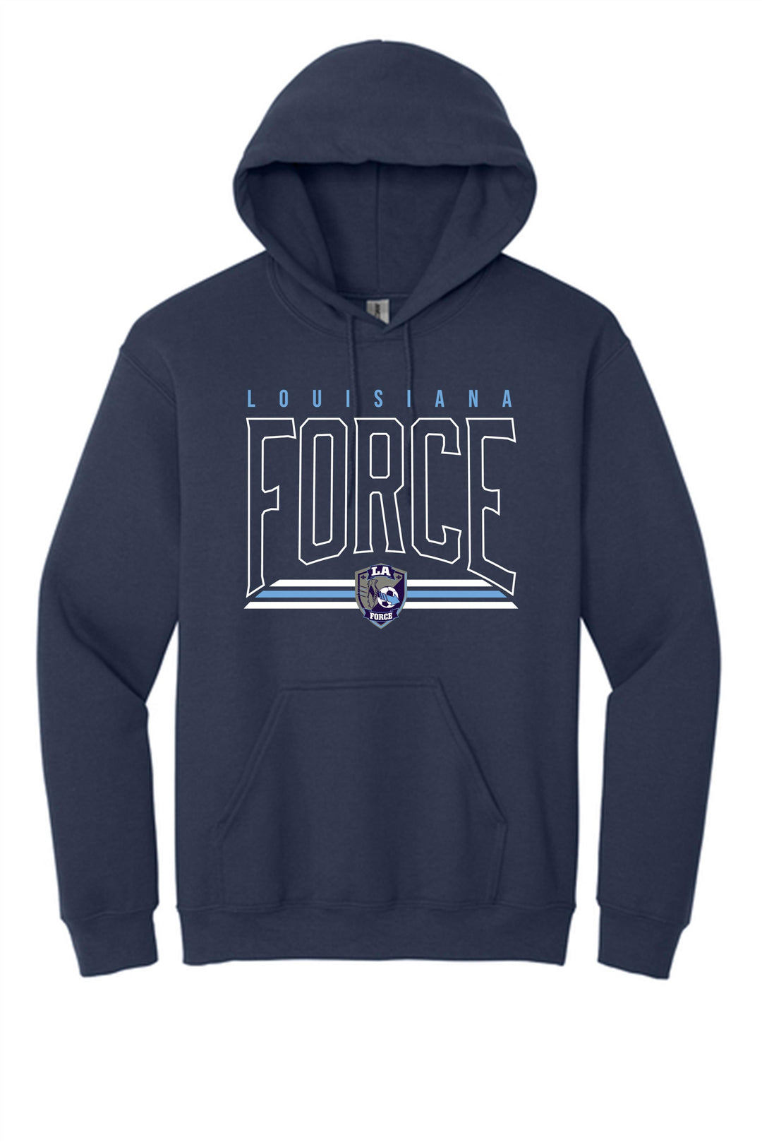 LA FORCE Letter Hooded Sweatshirt LA FORCE Spiritwear Navy Youth Small - Third Coast Soccer