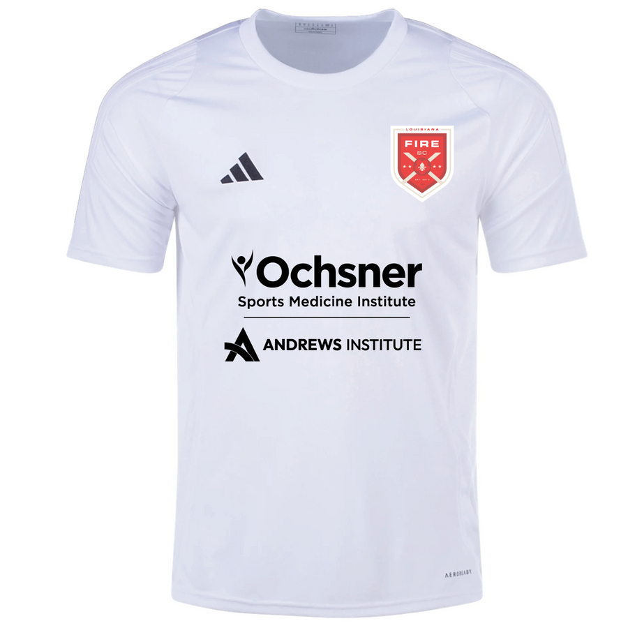 adidas Louisiana Fire Men's Tiro 24 Jersey - White Louisiana Fire 2024-2026 - Third Coast Soccer