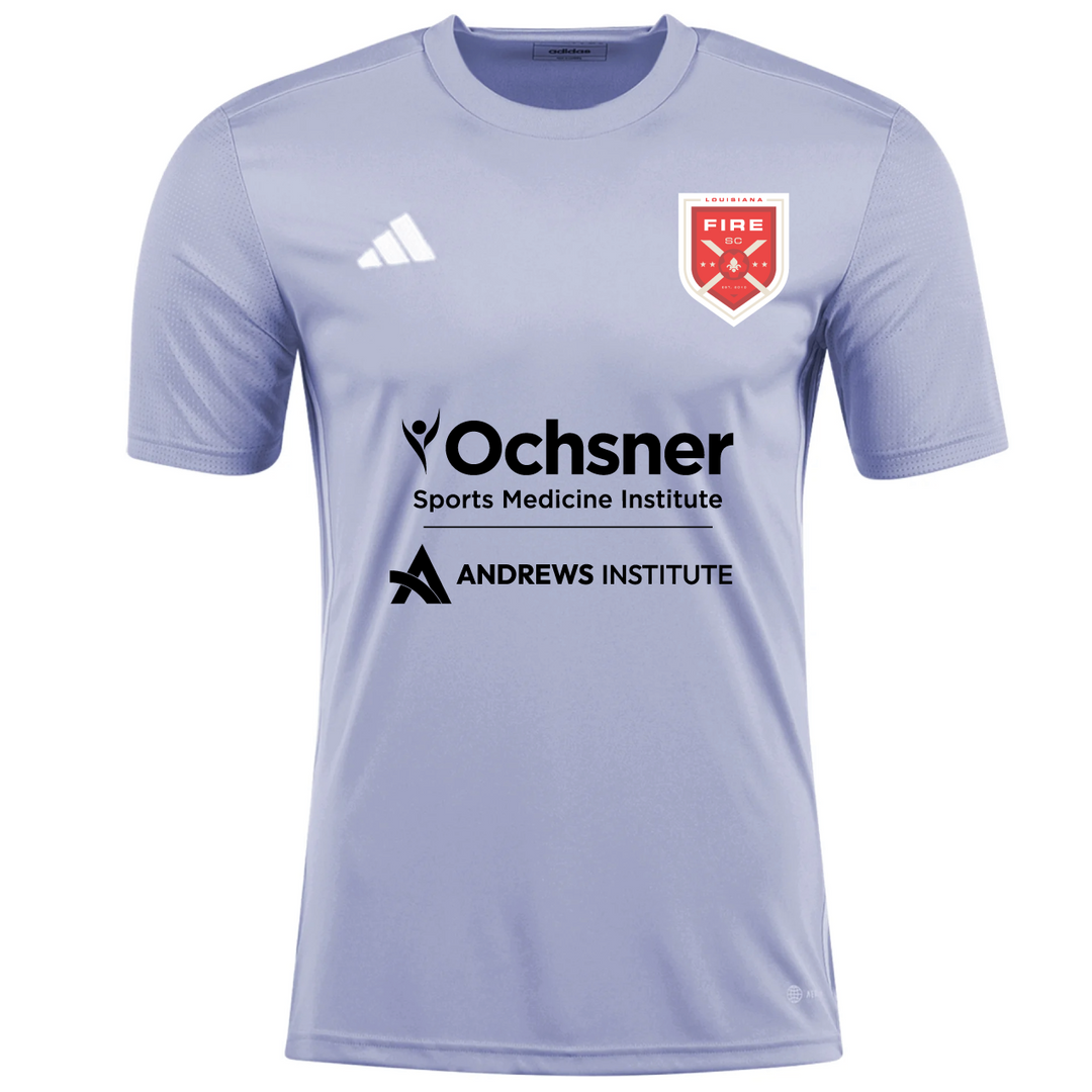 adidas Louisiana Fire Youth Tabela 23 Jersey - Light Grey/White Louisiana Fire 2024-2026   - Third Coast Soccer