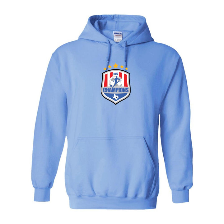 BVFC Hooded Sweatshirt BVFC Light Blue Center Chest 6.5" - Third Coast Soccer