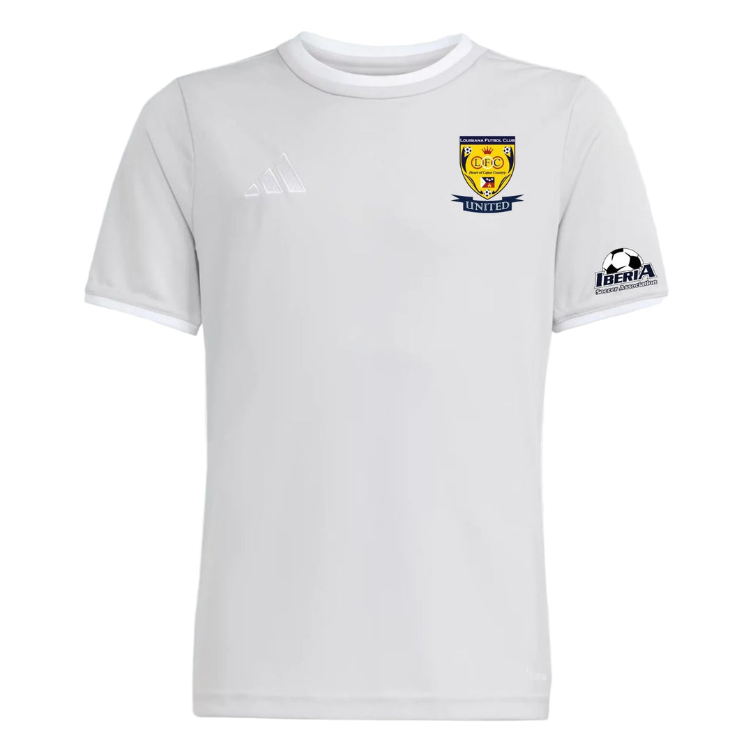 adidas Louisiana FC Youth Entrada 26 Jersey - Grey/White LFC 26-28 - Third Coast Soccer