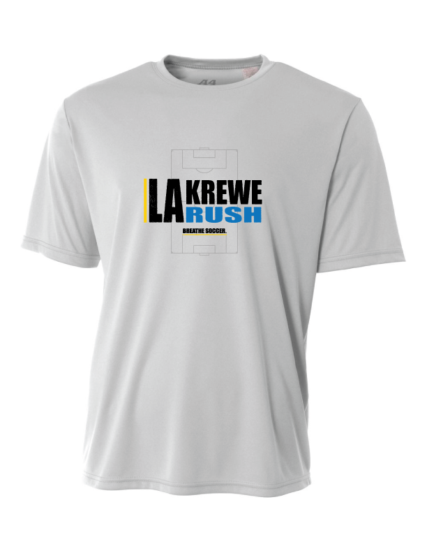 A4 La Krewe-Rush Short-Sleeve Shirt - Breathe Soccer - Black, Silver Or White LA KREWE RUSH Silver Mens Small - Third Coast Soccer