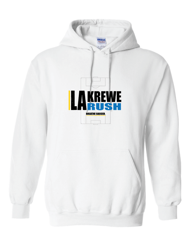 LA Krewe Rush Hoody - Breathe Soccer - Black, Sport Grey or White LA Krewe Rush Spiritwear   - Third Coast Soccer