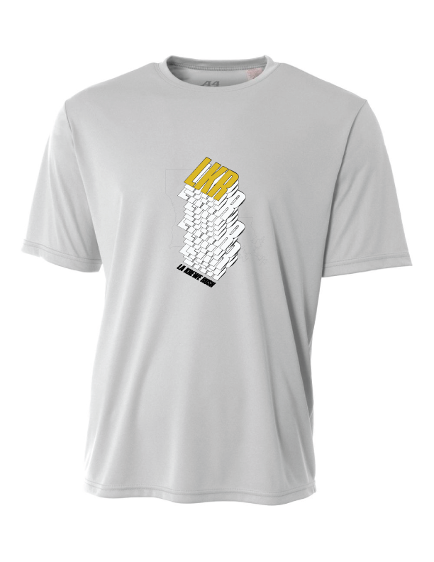 A4 LA Krewe-Rush Short-Sleeve Shirt Stack - Black, Silver Or White LA Krewe Rush Spiritwear Silver Mens Small - Third Coast Soccer