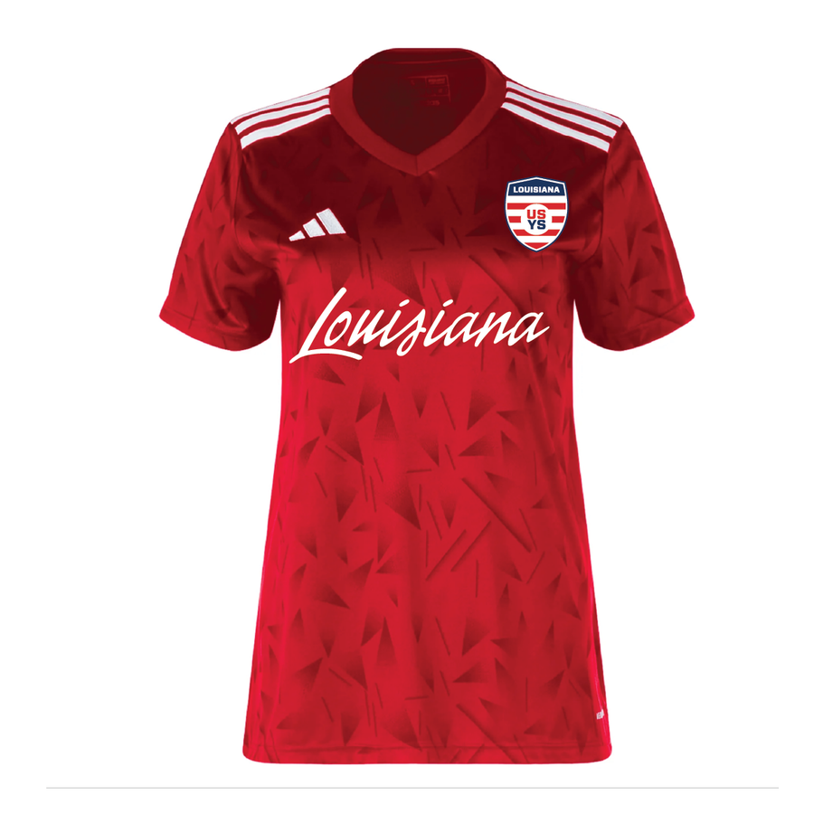 adidas Louisiana Select Women's Team Icon 25 Jersey - Red Louisiana ODP 25 Sngl - Third Coast Soccer