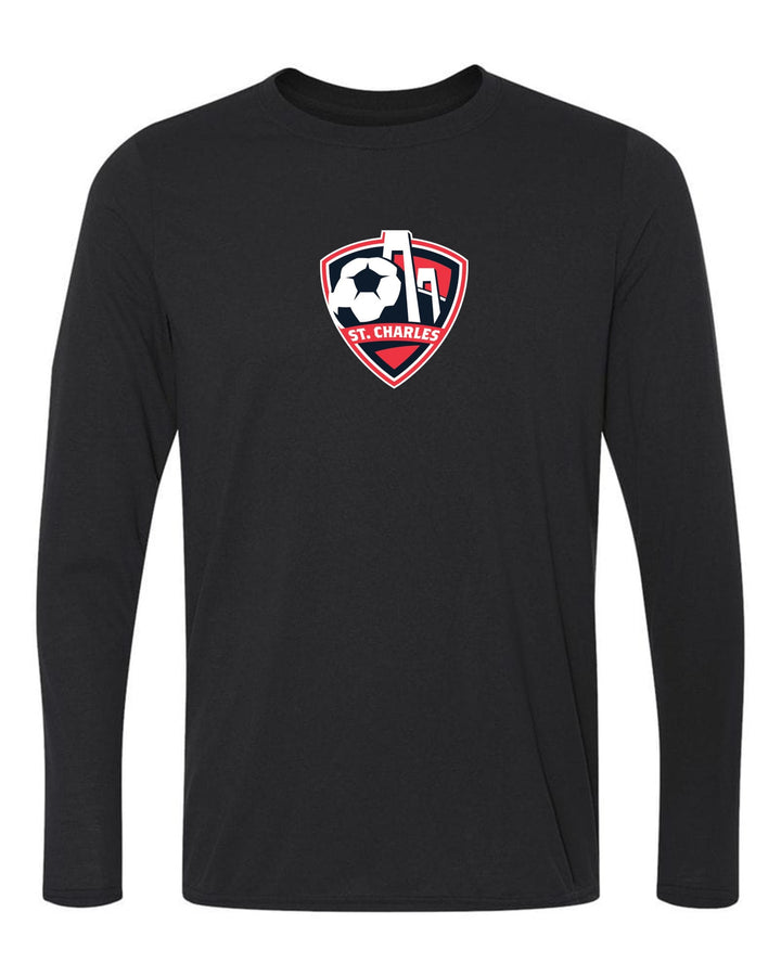 SCSL Long-Sleeve T-Shirt St. Charles Soccer Spiritwear Black Mens Small - Third Coast Soccer