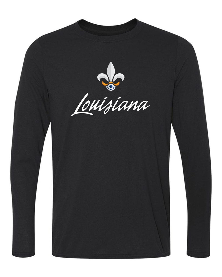 Louisiana Select LA Logo Long-Sleeve T-Shirt LA ODP Spiritwear Black Mens Small - Third Coast Soccer