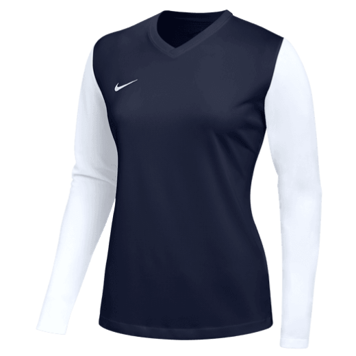 Nike Women's LS Tiempo Premier II Jersey Jerseys College Navy/White Womens XSmall - Third Coast Soccer