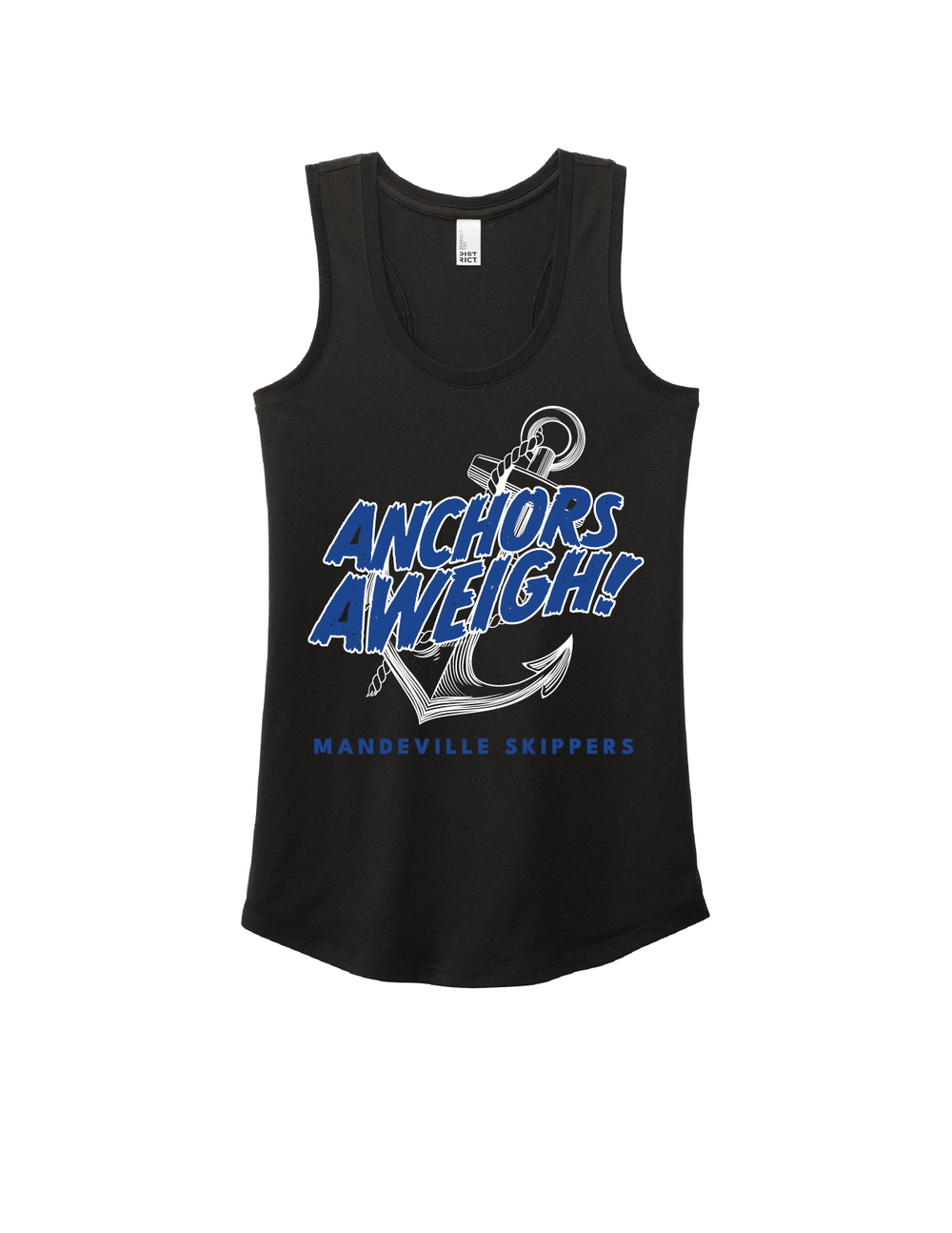 Mandeville HS Anchor Women's Racerback Tank MHS Spiritwear Black Womens Small - Third Coast Soccer