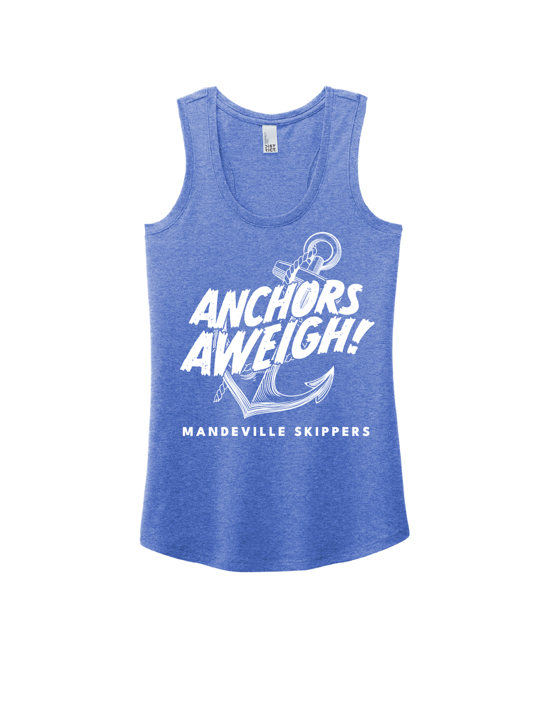 Mandeville HS Anchor Women's Racerback Tank MHS Spiritwear Royal Frost Womens Small - Third Coast Soccer