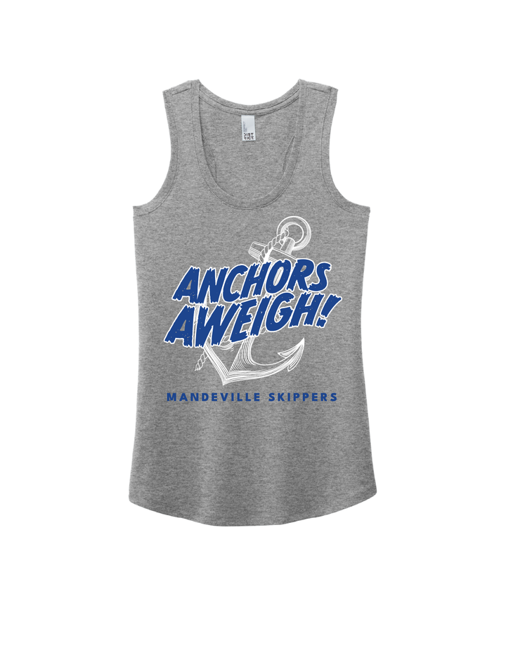 Mandeville HS Anchor Women's Racerback Tank MHS Spiritwear Grey Frost Womens Small - Third Coast Soccer