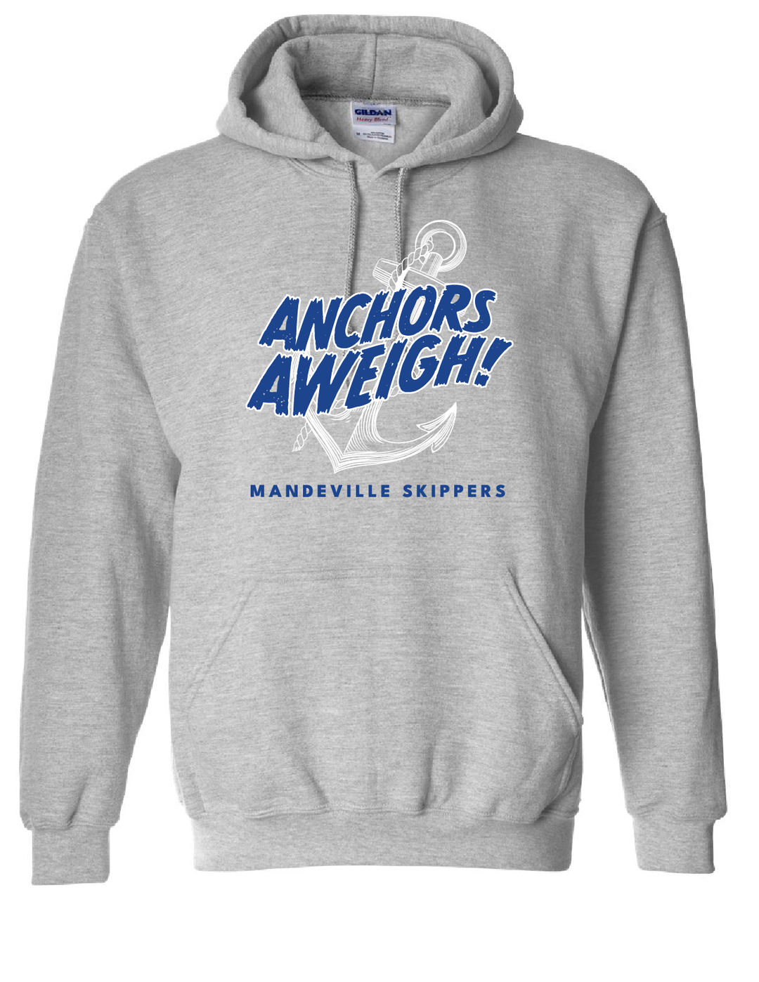 Mandeville HS Anchor Hooded Sweatshirt MHS Spiritwear Sport Grey Mens Small - Third Coast Soccer