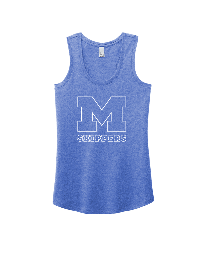 Mandeville HS "M" Women's Racerback Tank MHS Spiritwear Royal Frost Womens Small - Third Coast Soccer