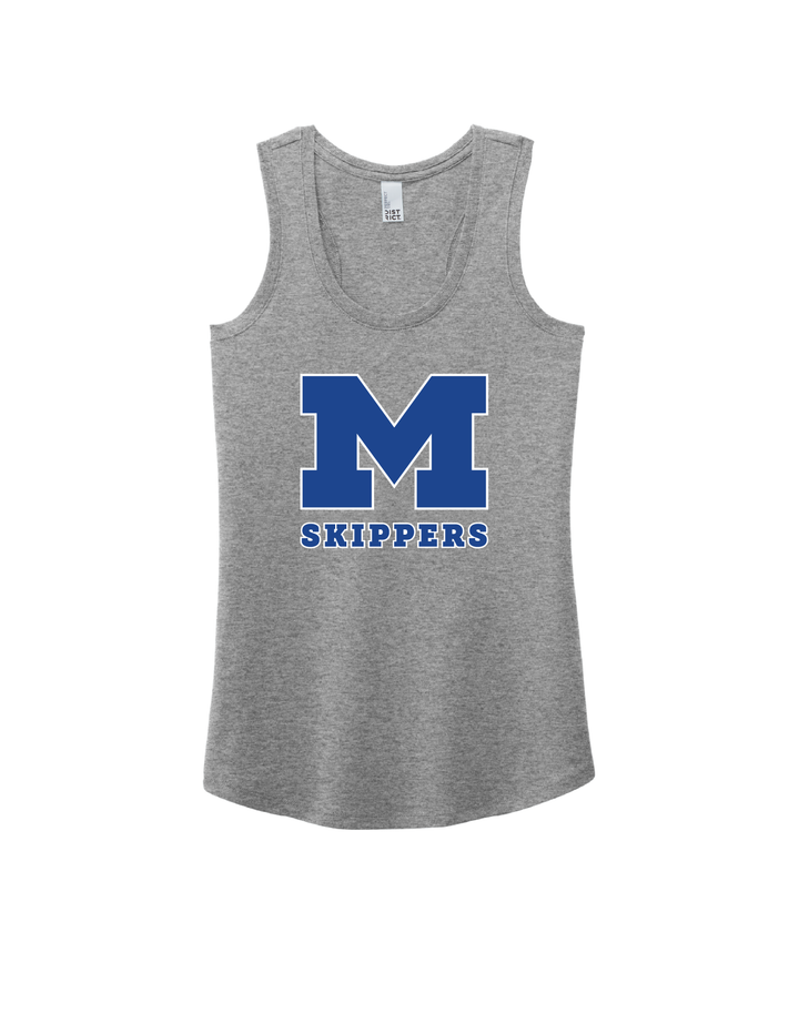 Mandeville HS "M" Women's Racerback Tank MHS Spiritwear Grey Frost Womens Small - Third Coast Soccer