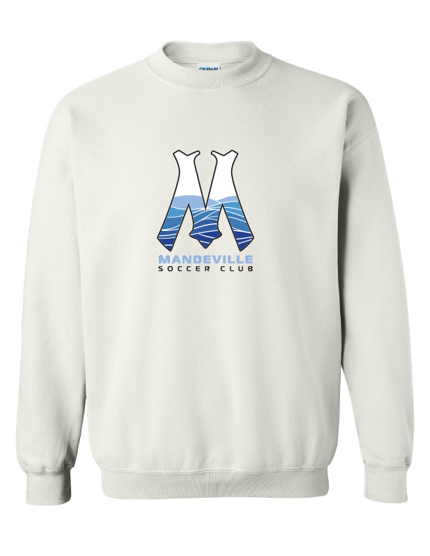 MSC "M" Crewneck Sweatshirt MSC Spiritwear White Youth Small - Third Coast Soccer