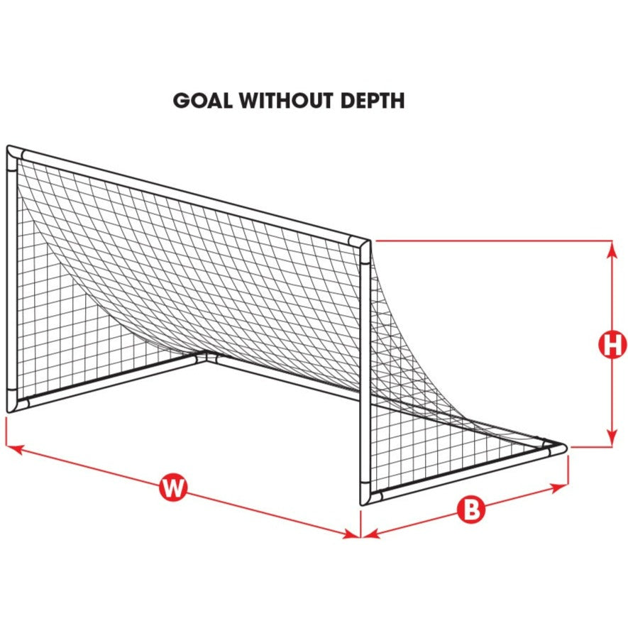 KwikGoal 120mm Mesh, 2mm Solid Braid Knotless 5Hx10Wx5B Nets   - Third Coast Soccer