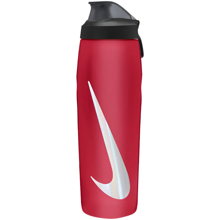 Nike Refuel Bottle 24 Oz With Locking Lid - Red/Black/Silver Drinkware - Third Coast Soccer