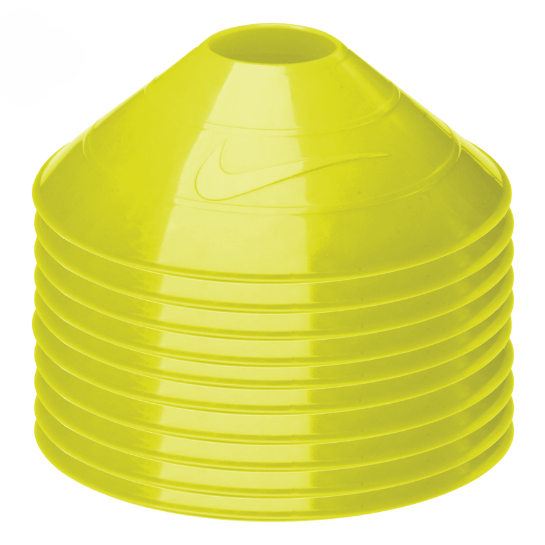 Nike Training Cones - 10 Pack Coaching Accessories Volt  - Third Coast Soccer