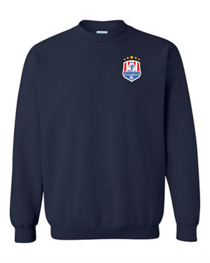 BVFC Crew Neck Sweatshirt BVFC Navy Over the Heart 3" - Third Coast Soccer