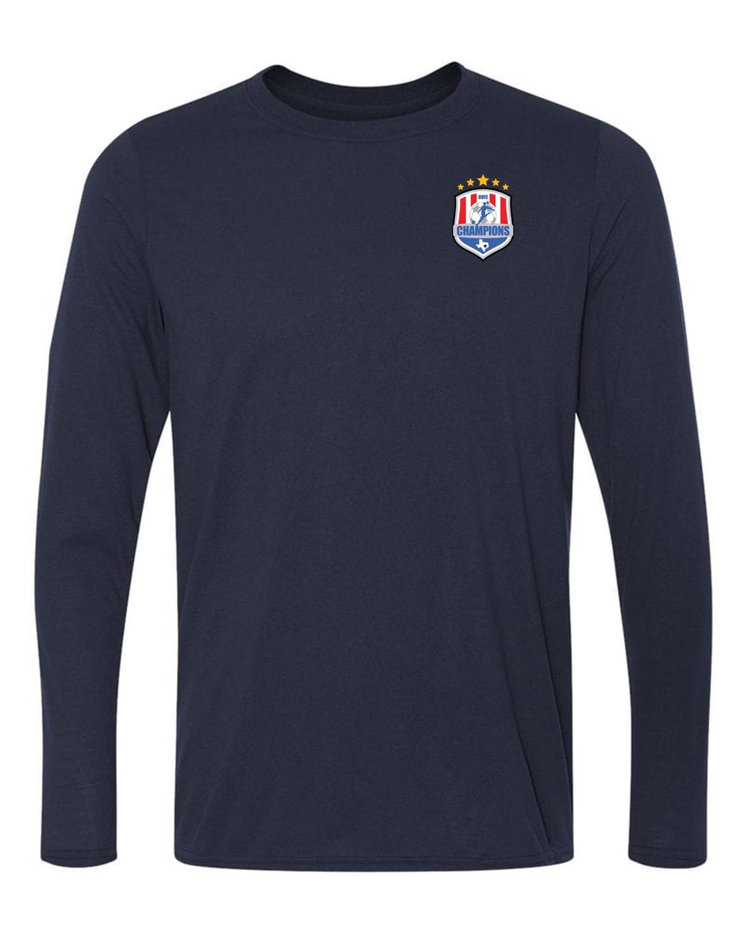 BVFC Long-Sleeve Shirt BVFC Navy Over the Heart 3" - Third Coast Soccer